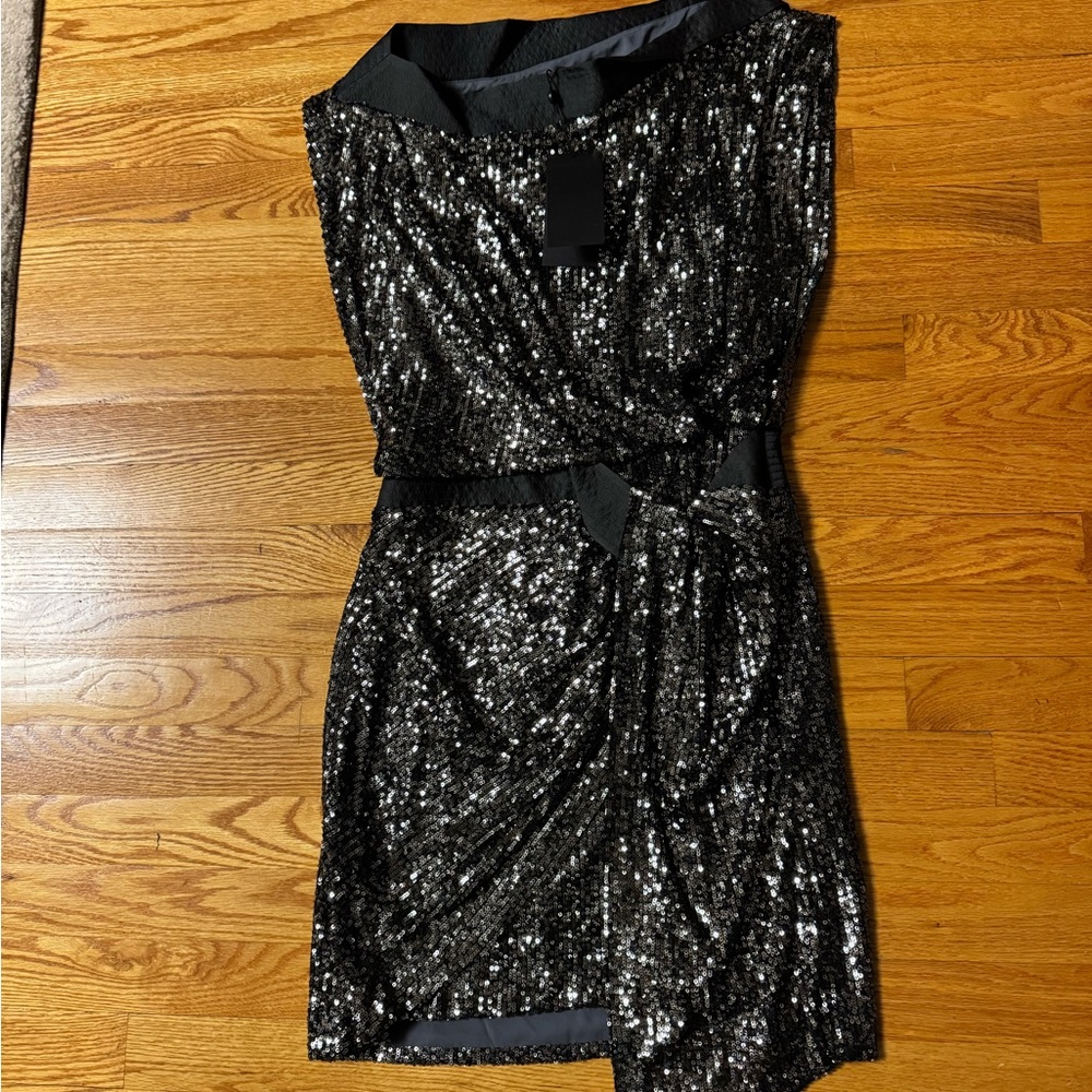 Elegant Black Sequin Dress